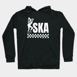 Ska Dancing Rude Boy Design White Print Hoodie